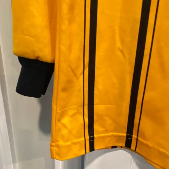 Official Sports Size M USSF Yellow Long Sleeve Striped Soccer Referee Jersey - Picture 9 of 15